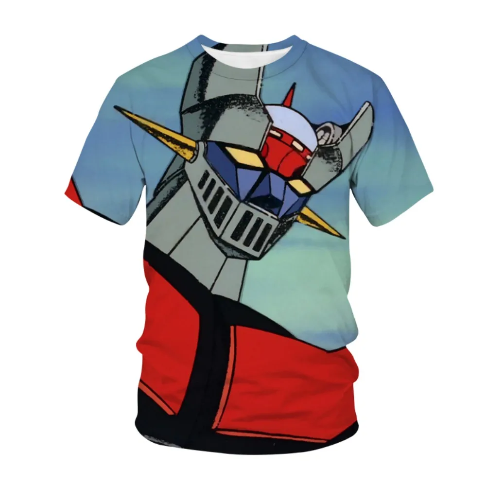 3D Printed Mazinger Z graphic T-Shirt Anime Movie Robot fashion Streetwear Men Women Casual  T Shirt Kids Boy Girl Tees Tops