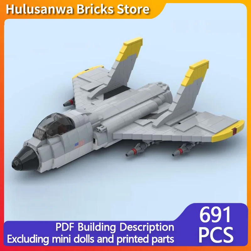 

F7U Cutlass, современный военный истребитель, модель MOC, строительные кирпичи, военное оборудование, модульный подарок, праздник, сборка, детский игрушечный костюм