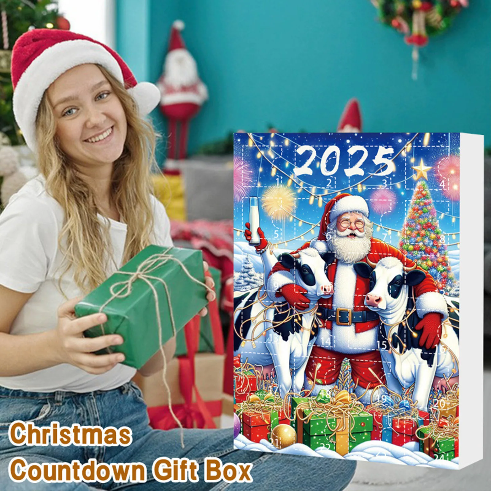 Crianças brinquedos populares 2025 natal chegando feriado calendário caixa contagem regressiva 24 dias decorações bonitos árvore de natal pendurado ornamentos
