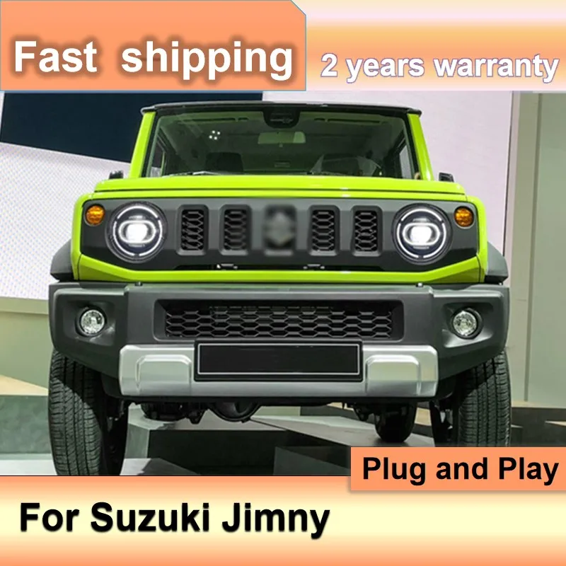 اكسسوارات السيارات لسوزوكي جيمي المصباح 2018-2020 جيمي رئيس ضوء DRL بدوره إشارة منخفضة عالية شعاع العارض عدسة