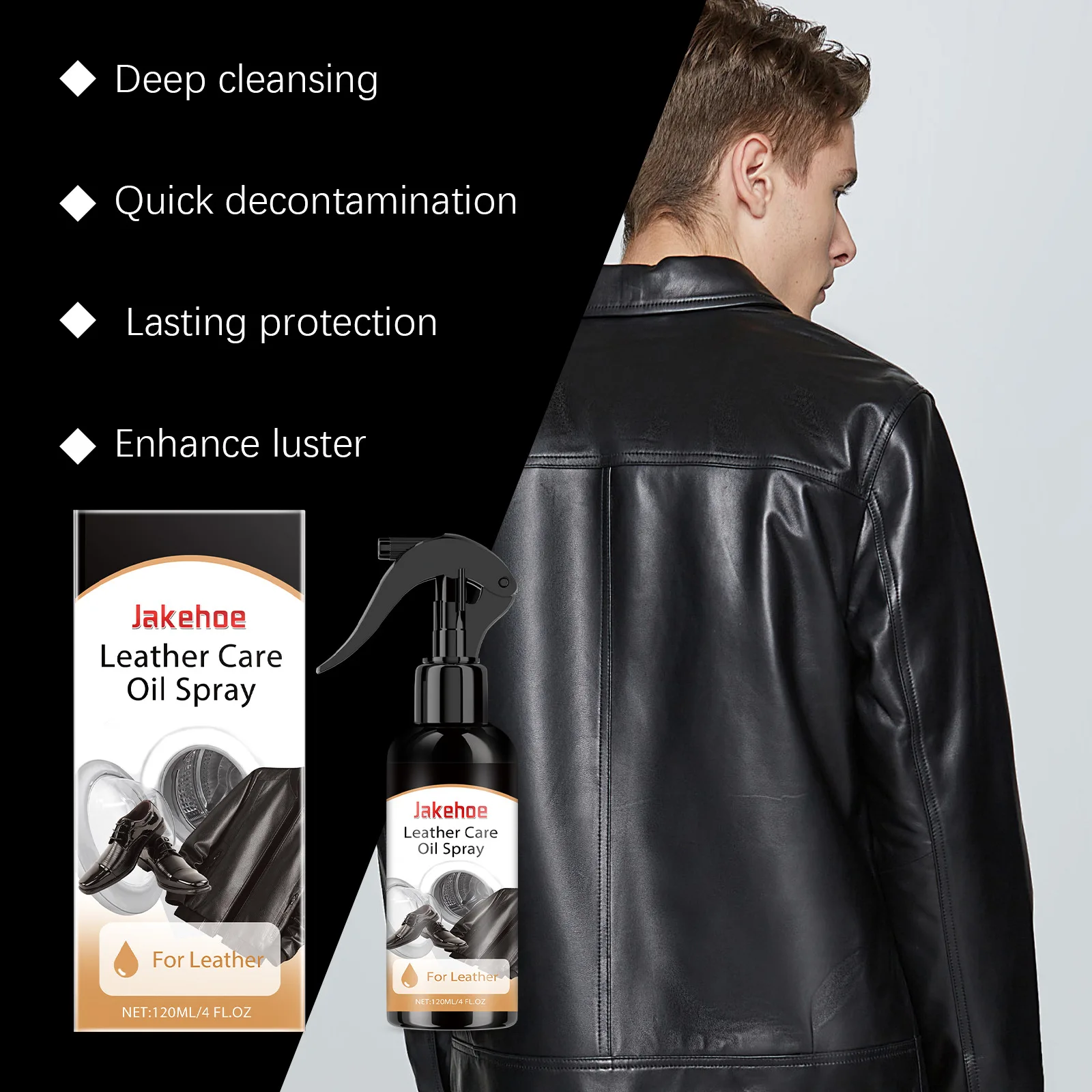 Picture 3: Leather Nourishing Oil Spray - Leather Sofa Boots Jacket Decontaminate Maintain Restore Softness Gloss Leather Protective Spray