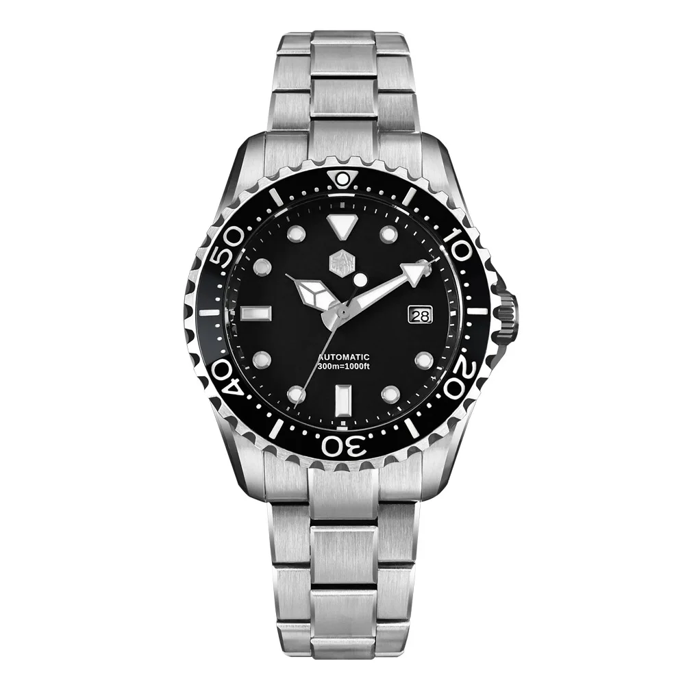 سان مارتن جديد 40 مللي متر غواص ساعة YN55 المينا الهاتفي الكلاسيكية الفاخرة الرجال التلقائي ساعات آلية الياقوت مقاوم للماء 300 متر SN0009 #6