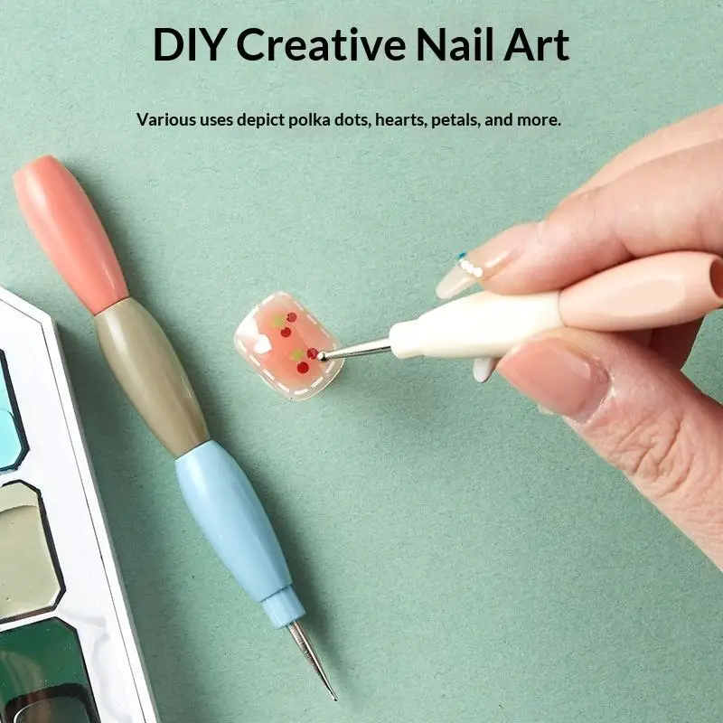 5Pcs Multicolor Handle Liner Drawing Flower Dotting Rhinestone Picking DIY Manicure Tools Interlockable Nail Art Dotting Pen