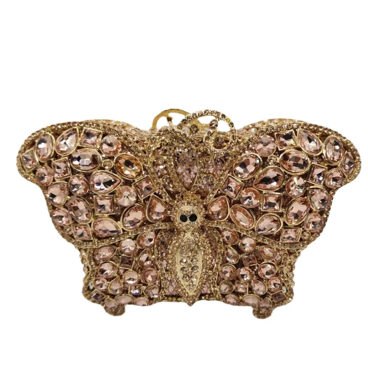

White Rhinestone Evening Butterfly Bag Blue/Green Crystal Wedding Party Clutches Bridal Prom Diamond Purses Cocktail Handbags