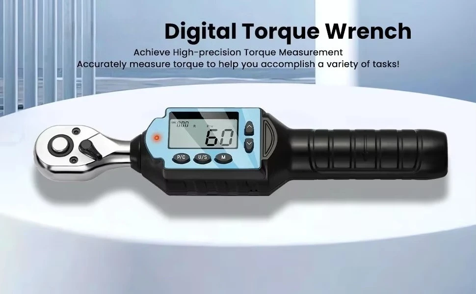 The latest 3/8 "digital torque wrench, high precision, multi-application adjustable torque wrench repair tool