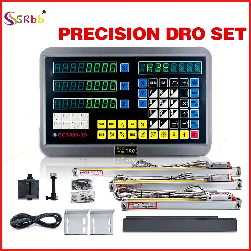 3 Axis For Lathe Set Digital Exact Measurement Electronic Level Tools Readout DRO Linear Scale Milling Drill Cutting Machine