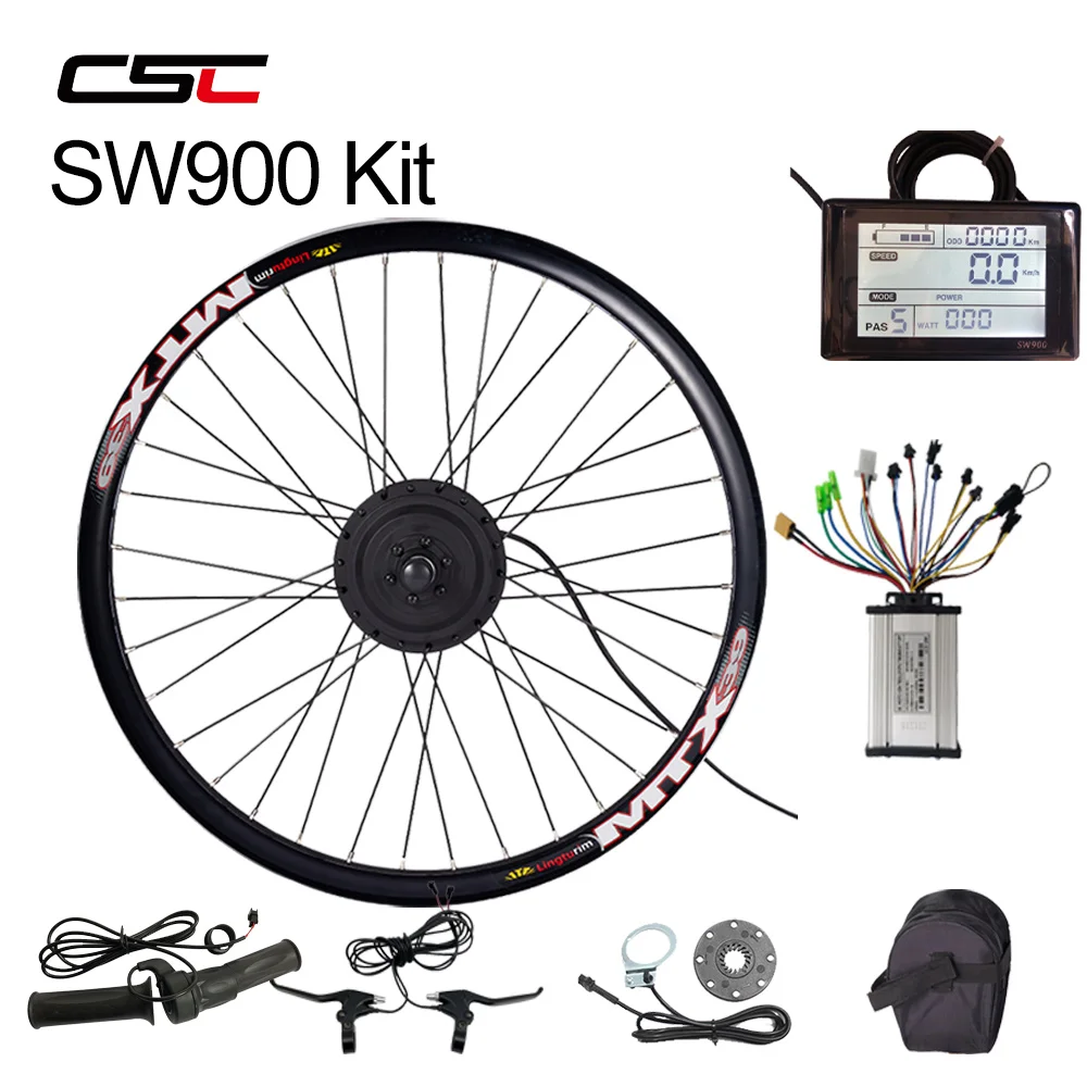 CSC دراجة كهربائية تحويل عدة EBike 20 "24" 26 "27" 27.5 "29" المحور الأمامي/الخلفي دراجة نارية عجلة عدة 36 فولت/48 فولت MTX حافة مع العرض #2