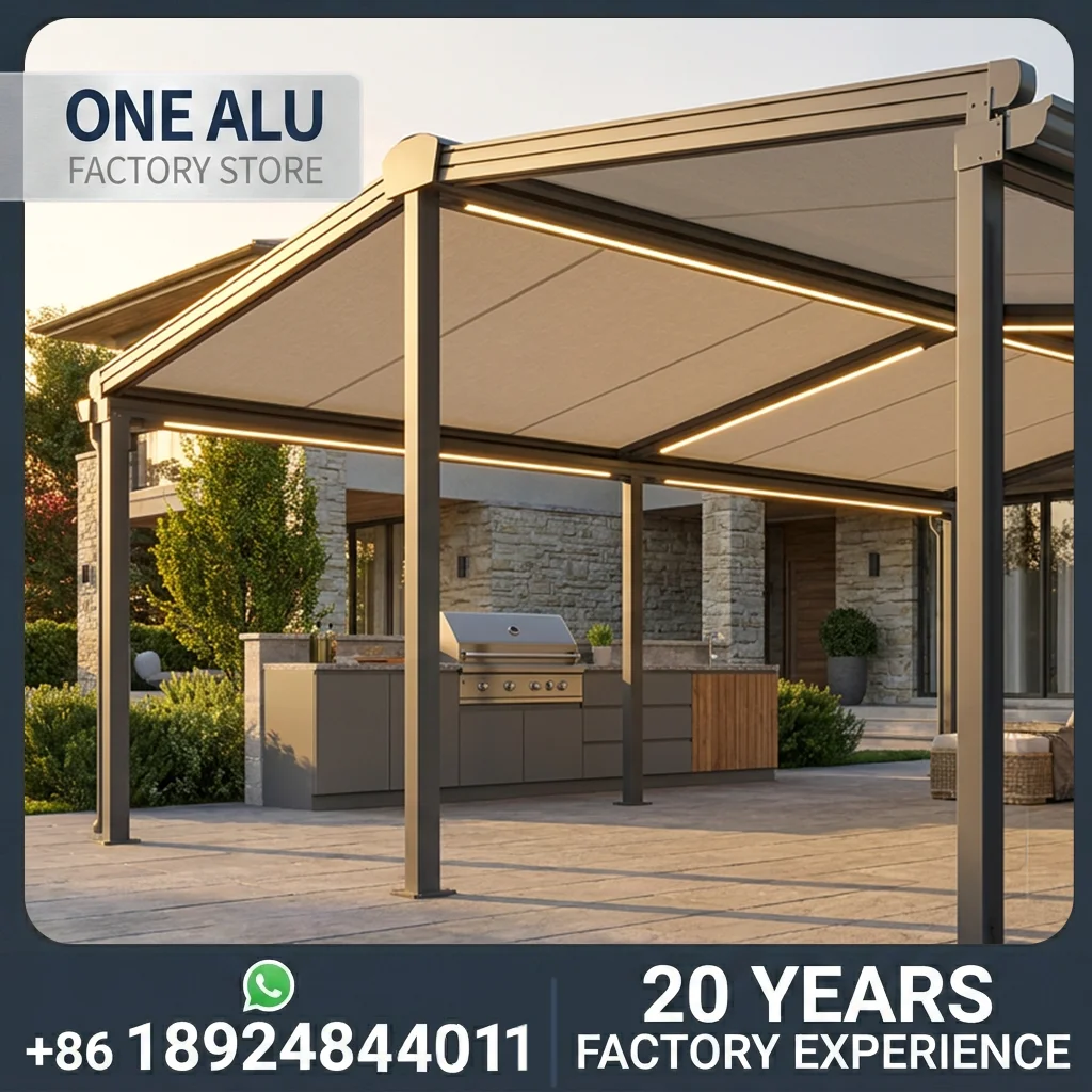 Custom Aluminum Outdoor Shade Canopy for Villa Backyard Patio