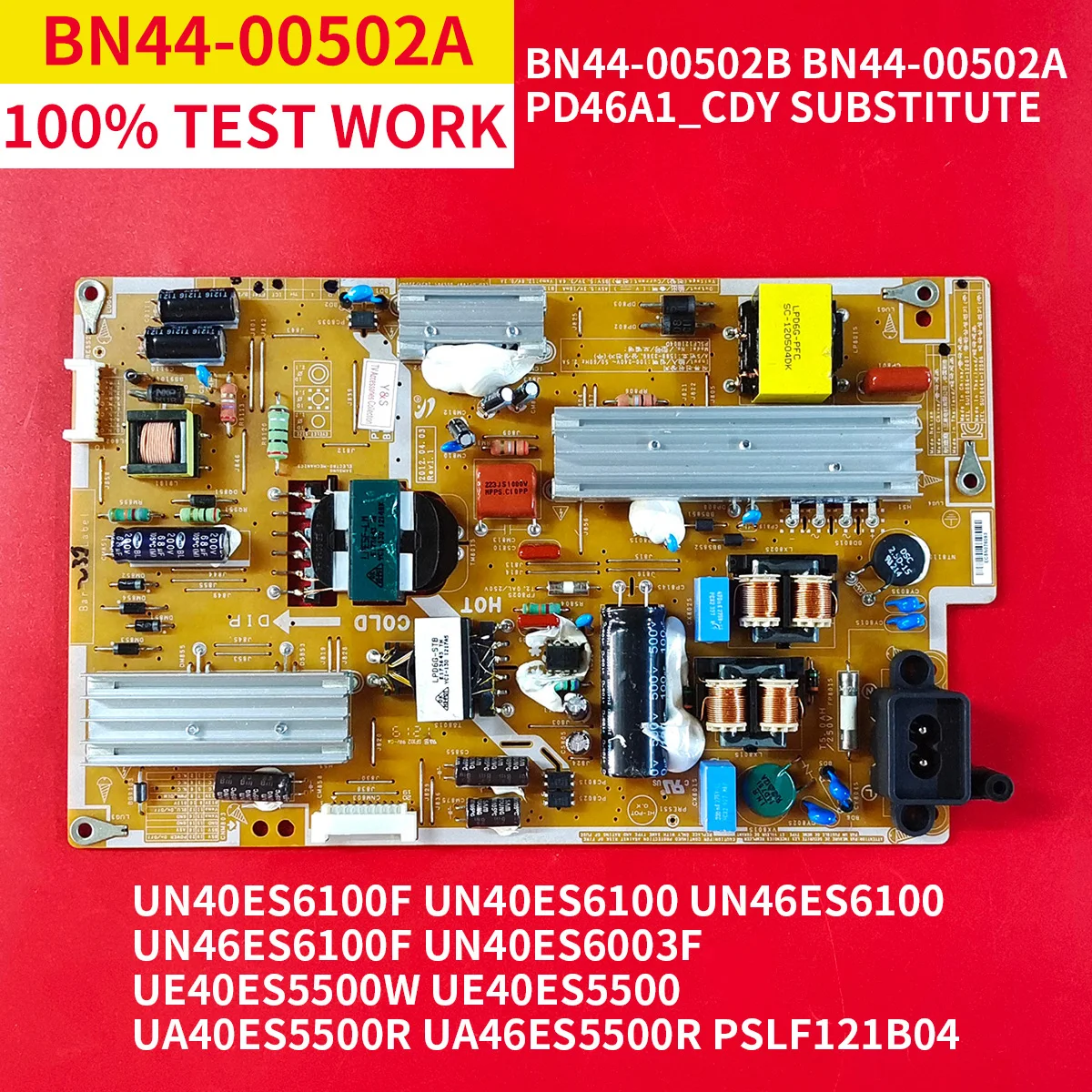 100% Good Test Working for BN44-00502A BN44-00502E POWER SUPPLY board for screen PD46A1_CDY UA46ES5500R PSLF121B04