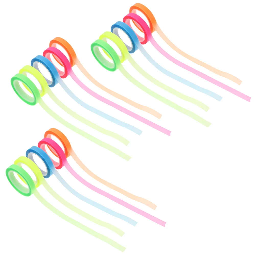 

15 Rolls Reading Tape Colored Transparent Highlighter Strips Adhesive Book Tabs Practical Note Markers