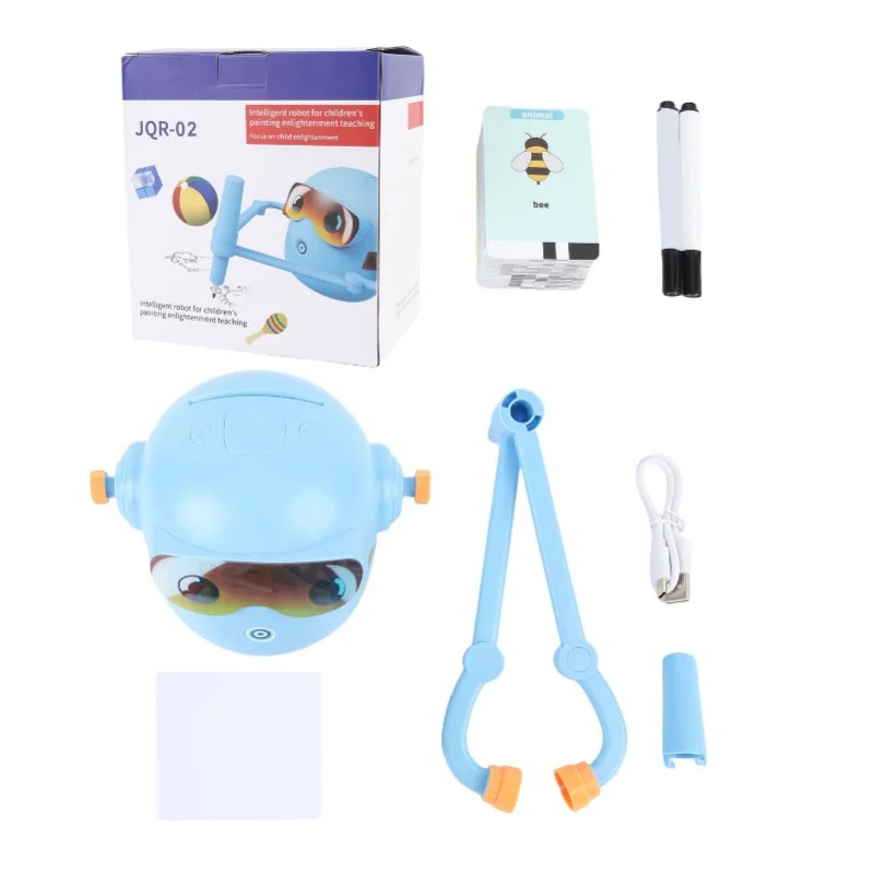 

Детский робот для рисования, интерактивный образовательный робот для автоматического рисования с 100 карточками для мальчиков и девочек, дошкольное обучение