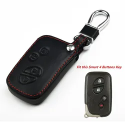 Leather Car Key Fob Case Cover Holder Shell Hood For LEXUS ES GS IS LS LX RX CT 2006-2014 Button Smart Remote Key Case