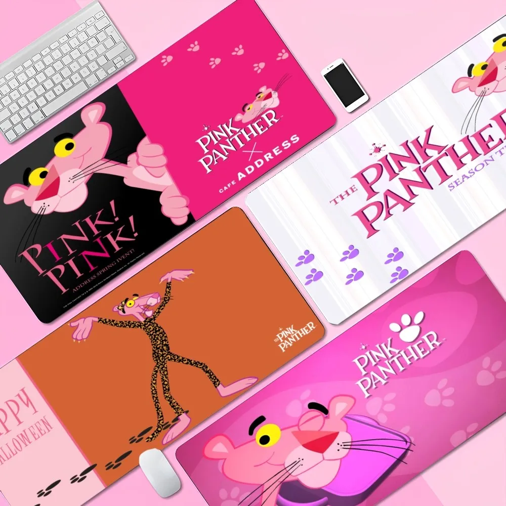 

Cartoon T-The P-Pinks P-Panthers Mousepad Custom Skin Desktop Desk Mat Kawaii Gaming Accessories Students Writing Pad for PC Com