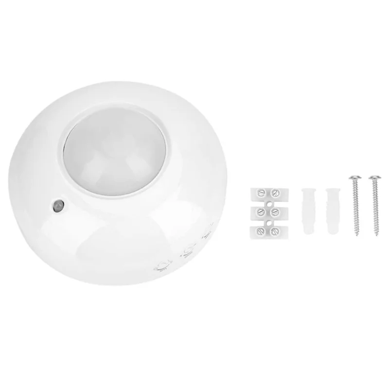B48A 3X Rilevatore di movimento Luce a LED Rilevatore di movimento umano a infrarossi Installazione a soffitto da 360 gradi Corridoio Soffitto del bagno