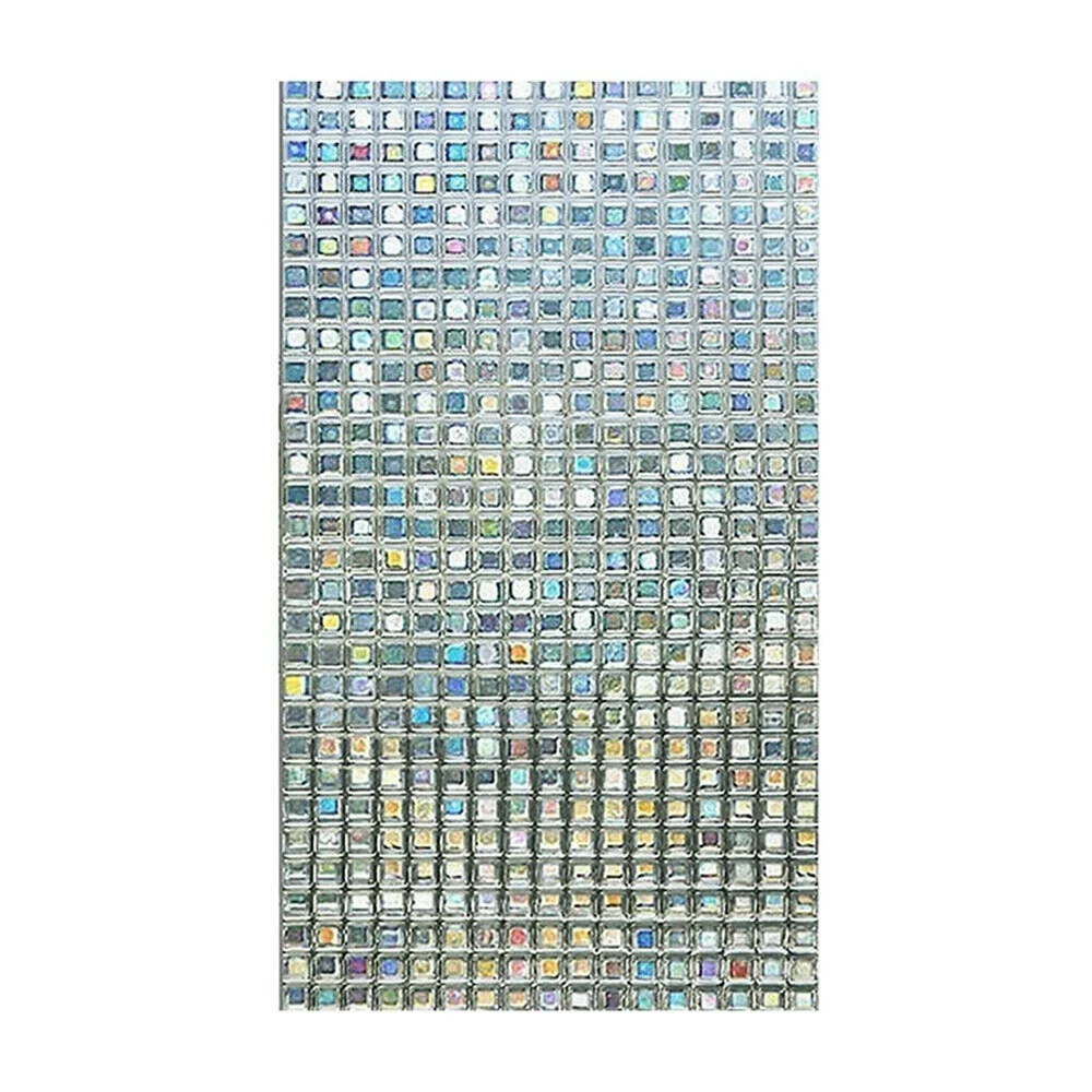 Mosaic Rainbow Window Film 3d Privacy Window Stickers for Home Static Cling Stained Glass Film Insulation Window Sticker