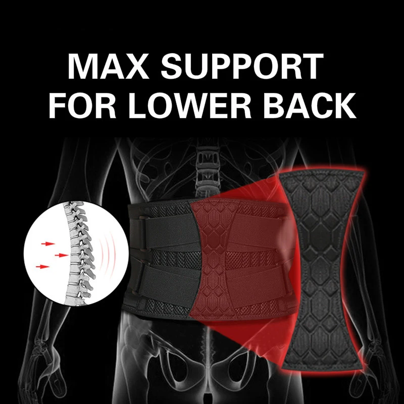 Sports Lower Back Brace Lumbar Support Belt Adjustable Waist Support Straps for Back Pain Relief Corset Body Shaper Gym Belts