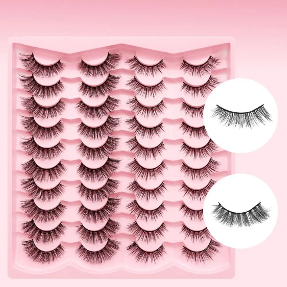 20 คู่ร้อนหนายาว 3D Mink ขนตาธรรมชาติ Handmade ขนตาปลอม Volume Eye Lashes เครื่องมือแต่งหน้า