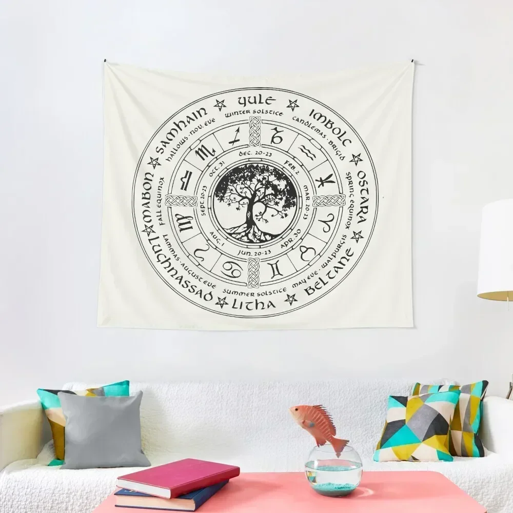 

Wheel of the Year Tapestry Aesthetic Decoration Room Decor Aesthetic Custom Cute Room Things Tapestry