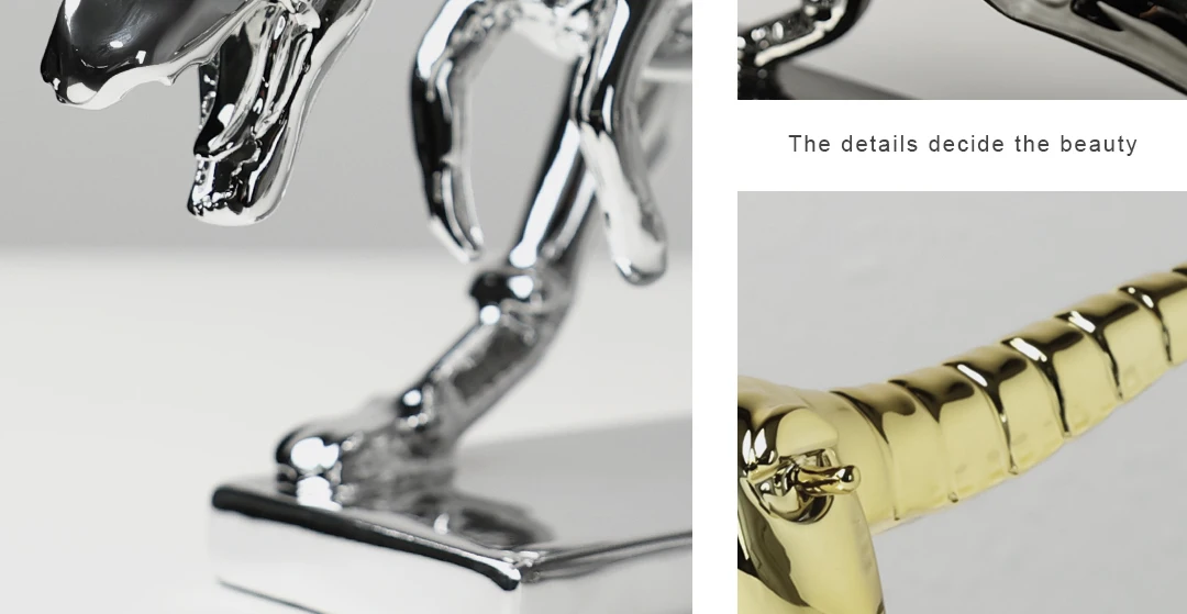 Modern Electroplated Gold Silver Creative Tyrannosaurus Rex Ornament Home Accessories Children'S Room Tabletop Art Ornament