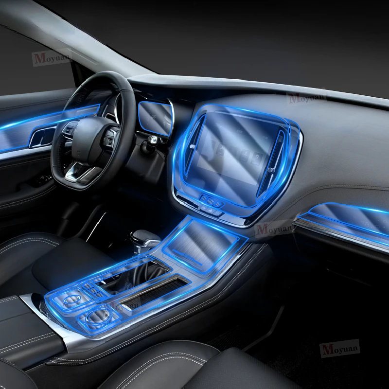 

For Jetour X70 2020-2022 Gearbox Panel Navigation Screen Automotive Interior TPU Protective Film Anti-Scratch Sticker