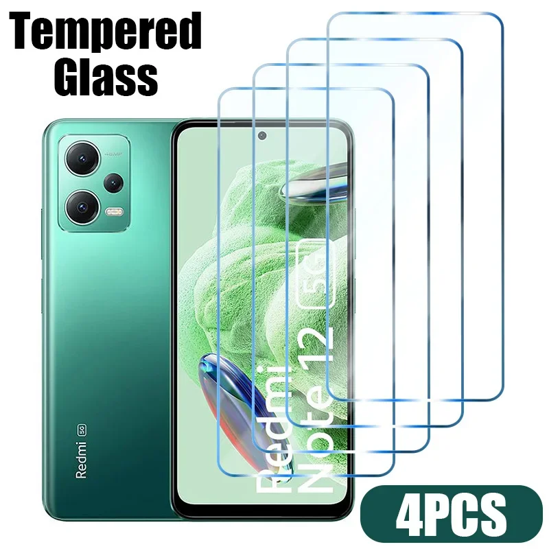 

4PCS 9H Screen Protector Glass For Xiaom Redmi 10 9 9C T AT Note 12 11 9 8 7 Pro Screen Protective Glass For Redmi Note 10S Plus