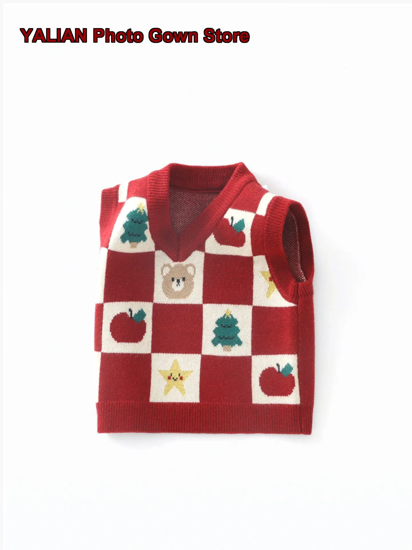 Kids Knit Vest Baby Newborn Christmas Autumn Winter Sweater Waistcoat