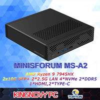 MINISFORUM MS-A2 Mini PC AMD Ryzen 9 9955HX 7945HX 2x10G SFP+2*2.5G LAN 4*NVMe 2*DDR5 Workstation Gaming Computer 2*USB-C WiFi6E