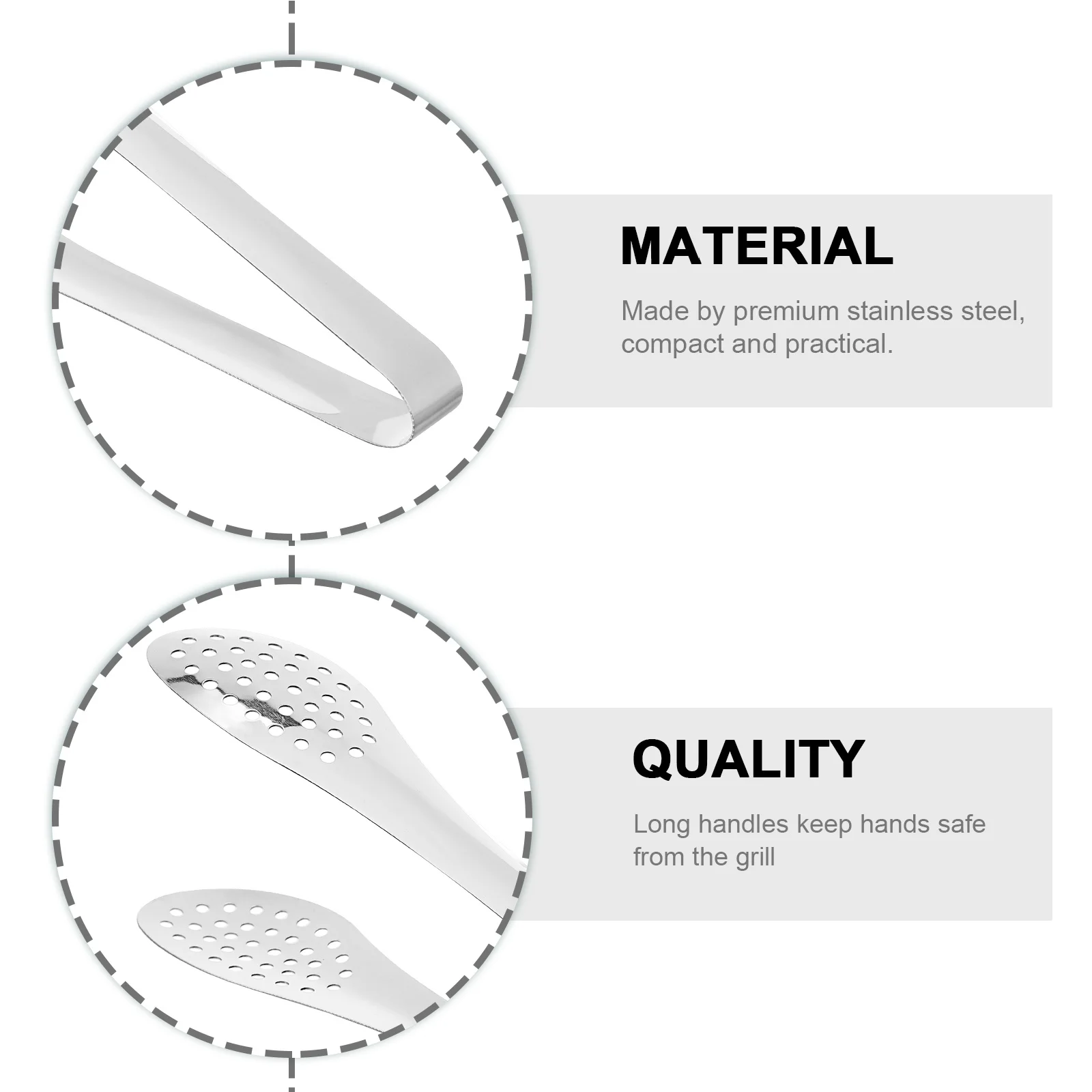 

3 шт., набор щипцов для еды, многофункциональные щипцы для барбекю из нержавеющей стали, кухонные принадлежности, эргономичный дизайн, практичный в помещении и на открытом воздухе