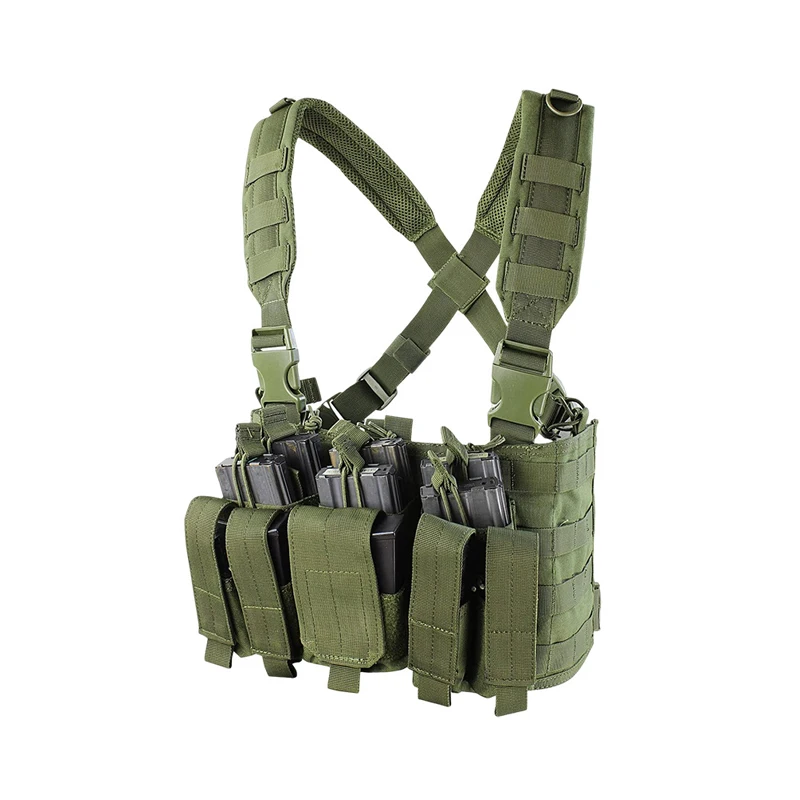 Outdoor Tactical Traning Molle System Light Weight Vest Chest Hanging Protective Gear