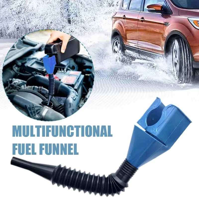 

1-6Pcs Folding Telescopic Hose Refueling Funnel Plastic Car Motorcycle Refueling Gasoline Engine Oil Funnel Filter Transfer Tool