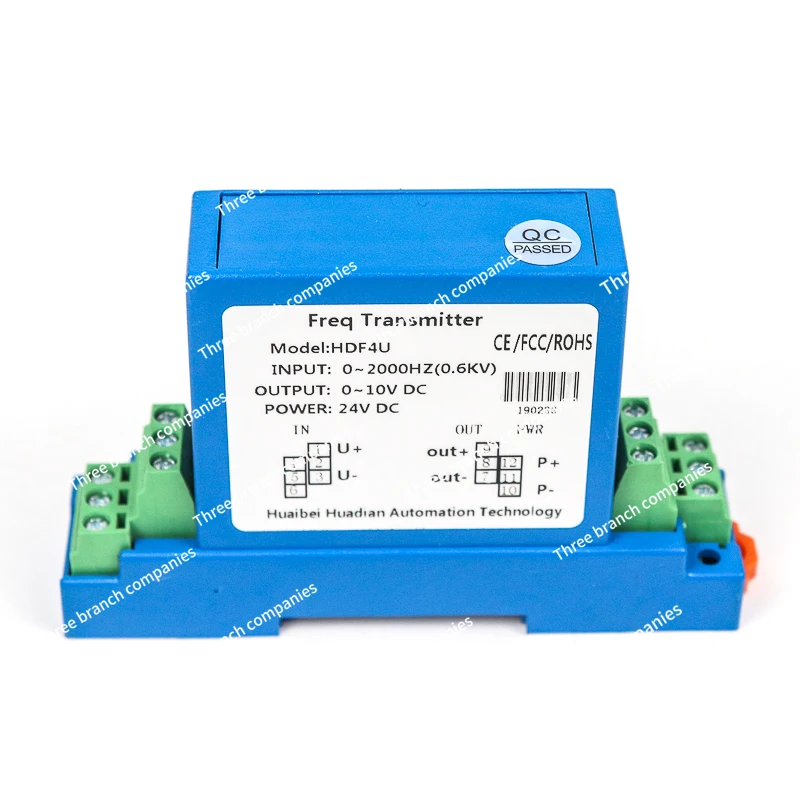 

Pulse frequency transmitter, output 4-20mA 0-10V5V rail type, frequency sensor module