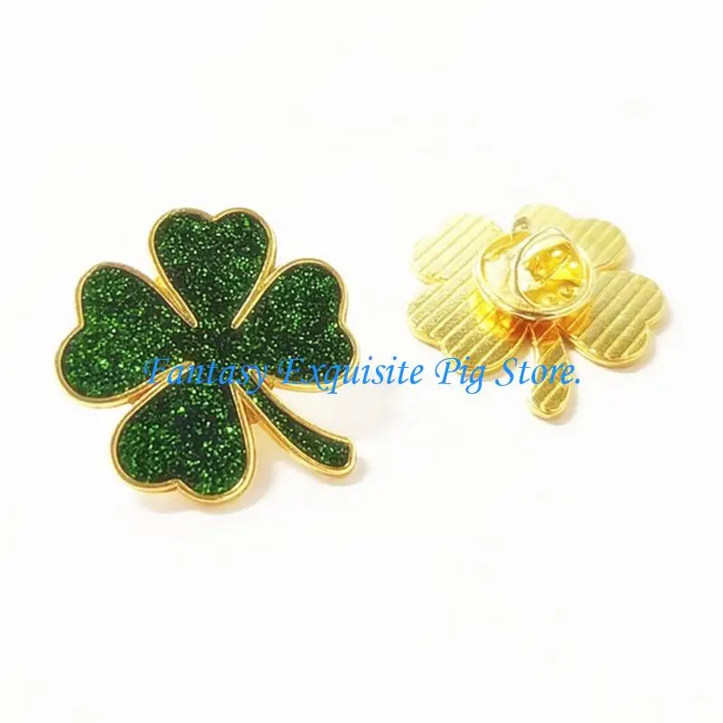 Trendy Green Irish Theme Pin Zinc Alloy Enamel Work For Any Outfit Occasion