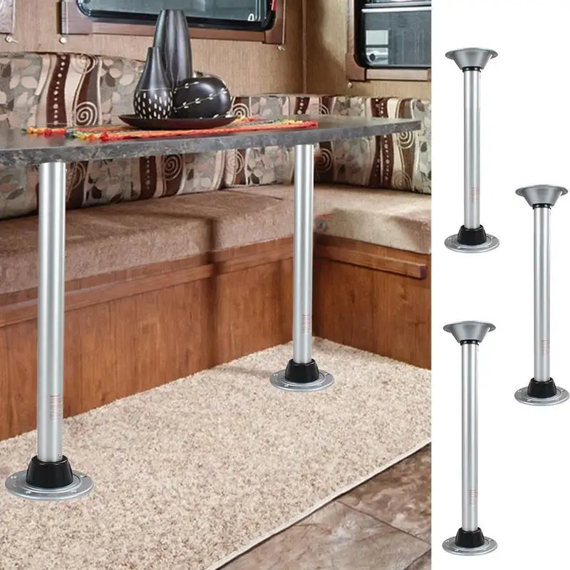 

RV Table Legs Aluminum Alloy Rustproof Stable RV Table Mount Heavy Duty RV Interior Accessories Lightweight Detachable Base