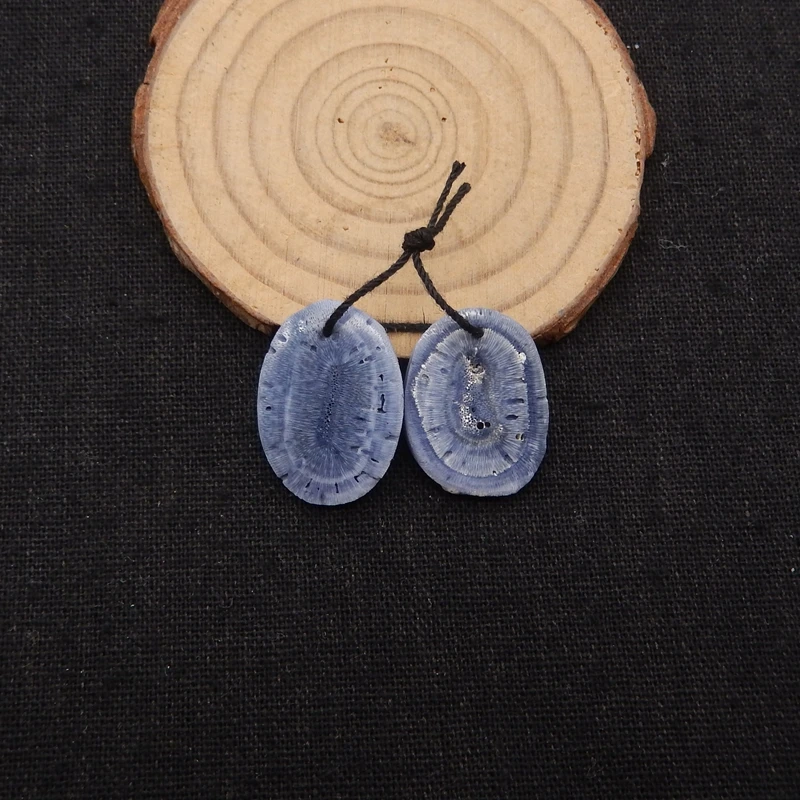 Blue Jasper Nugget Natural Stone Earring Beads Fashion DIY Gemstone Jewelry Accessories for Women