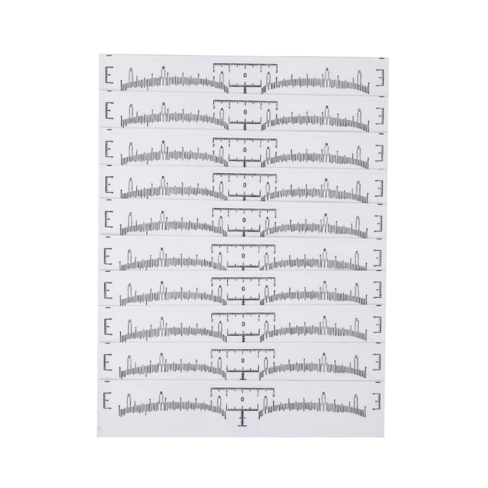 Рисунок 2 - трафареты для линейки для бровей