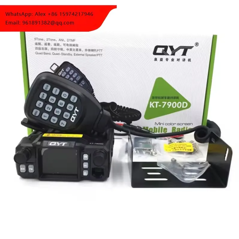 

QYT KT-7900D , FM CB Radio 136-174/220-270/350-390/400-480MHz QYT KT-7900D 25W Car Mounted Mobile Two Way Radio Base Radio