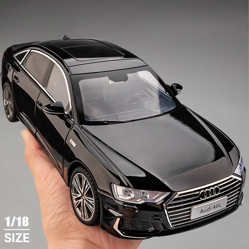 1:18 für Audi A6 Limousine Legierung Modell auto Spielzeug Druckguss Metallguss Sound und Licht zurückziehen Auto Spielzeug Fahrzeug