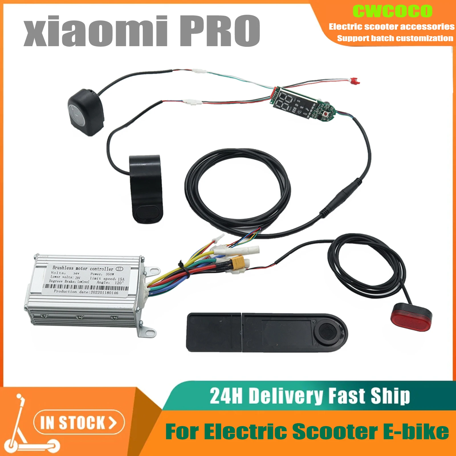 Scooter Controller Dashboard Accelerator Replace 36V 350W Display For -XiaoMi M365 Electric Scooter Accessories Safety Parts