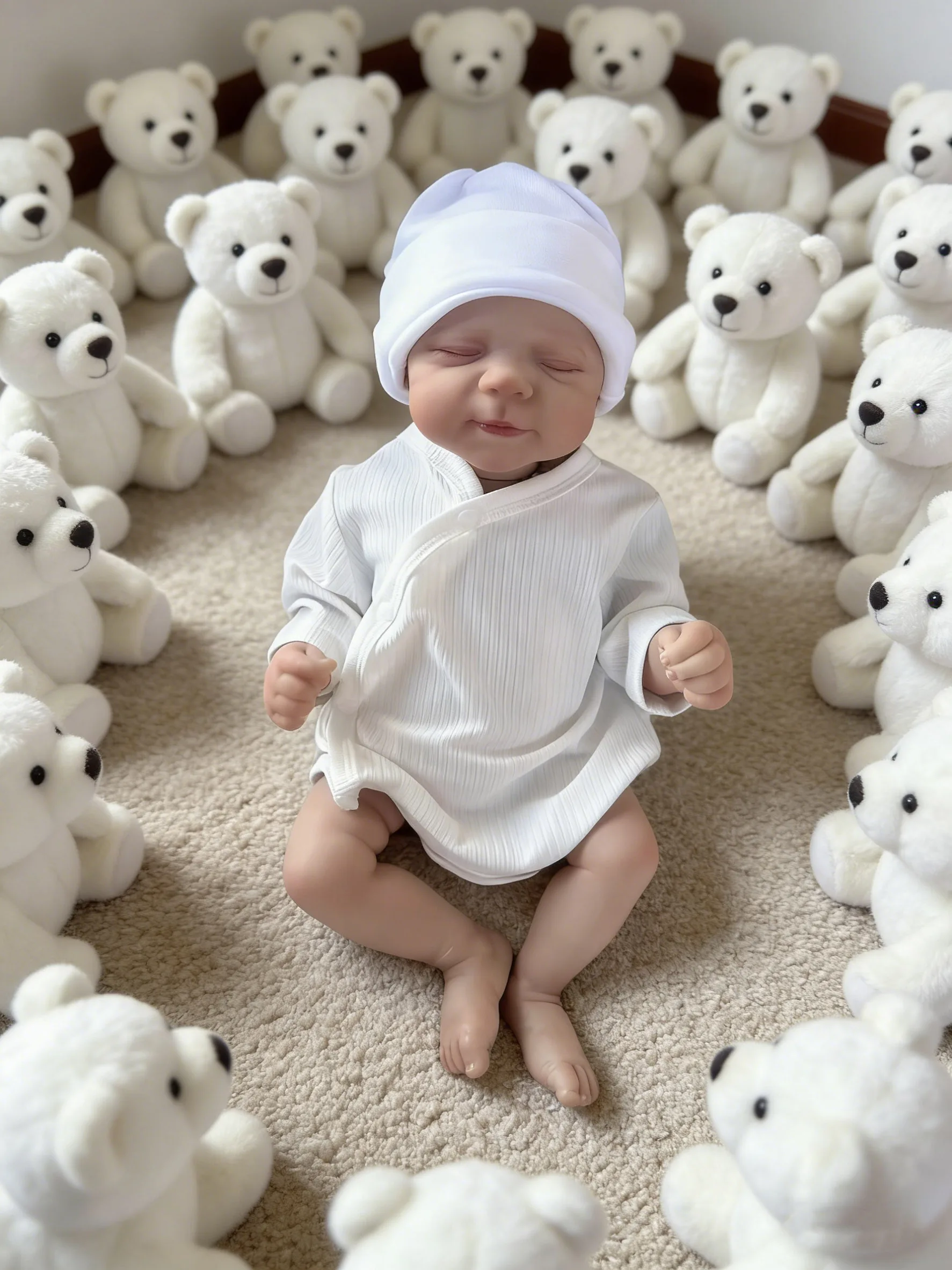 18 inch Slapen Pascale Levensechte Reborn Pop Handgeschilderd Haar Zichtbare Aderen Zachte Doek Lichaam Meerdere Lagen Schilderen 3D Huid