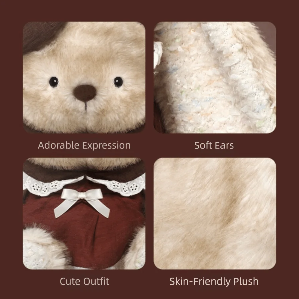 Knuffeldier Walnoot Konijn Comfortabel Slaapkussen Bunny Slaapkamer Decoratie 35cm Gevuld Konijn Cadeau voor