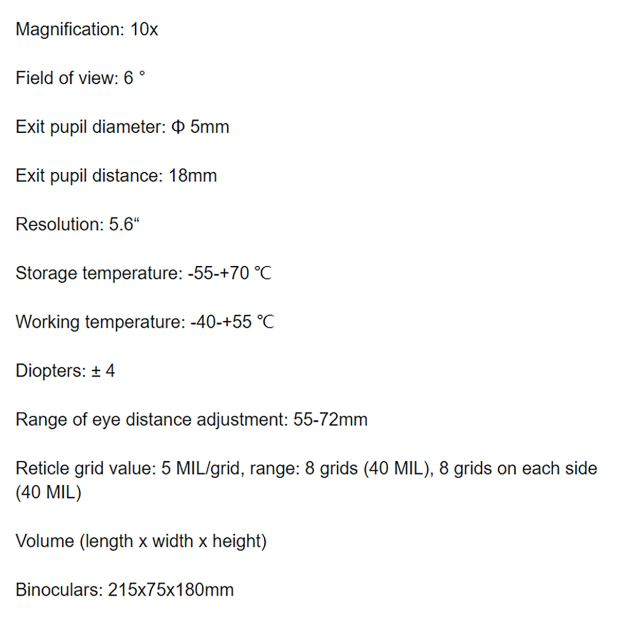 Binoculares militares SKWoptics TYPE98 impermeables retícula Mil-dot - imagen 5