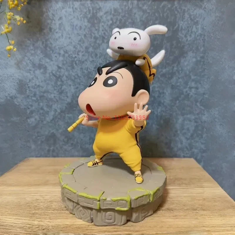 Figura de acción de Kung Fu Crayon Shin-chan, modelo de juguete, Figuras de Shin Chan, muñeca Kawaii, colección de 15cm, estatua Gk, adorno, regalo, nuevo