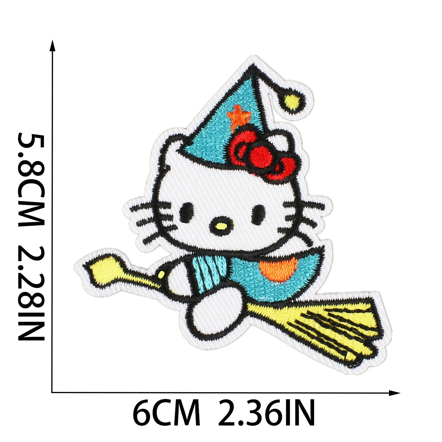 13Pcs Cartoon Cute KT Cat Hello Kitty Applique For DIY Sew on Child Clothes jacket Hat Ironing Patches Jeans Embroidered Sticker