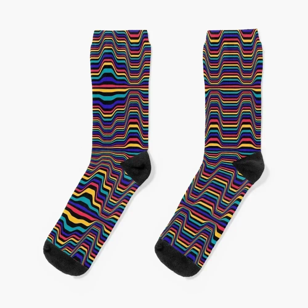 Color trippy effect Socks designer brand basketball Socks For Women Men's