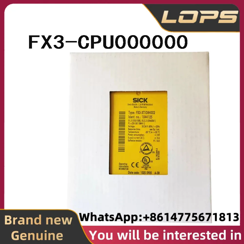 FX3-CPU000000 Brand new original SICK Security system controller order number 1043783 in stock, welcome to consult