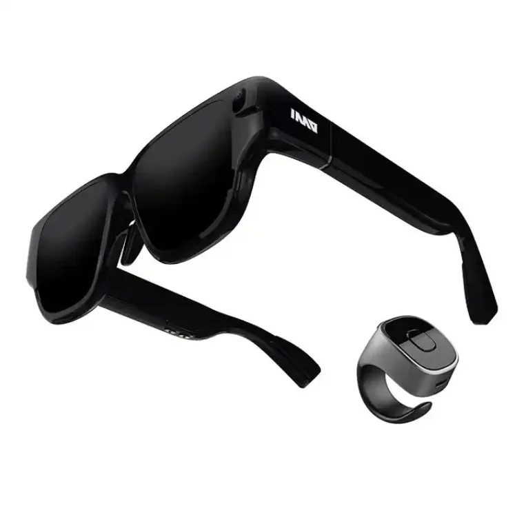 YYHC-Smart Translator Glasses AR Glasses with Ring Bluetooth glasses Portable VR Translation Features