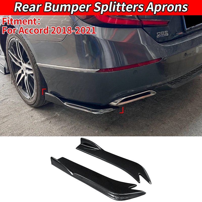 

For Accord 2018-2021 Car Rear Bumper Lip Corner Diffuser Splitter Protector Spoiler Wrap Angle Accessories Anti-crash Stying