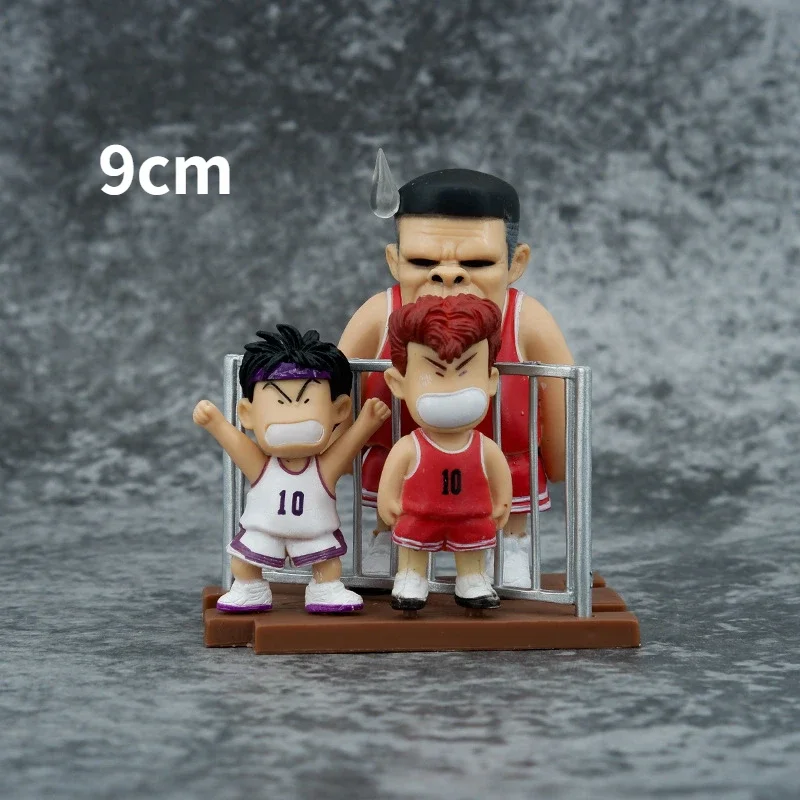 8-10cm SLAM DUNK Sakuragi Hanamichi Rukawa Kaede Akagi Takenori Anime modello periferico bambola ornamento da tavolo per auto azionata a mano