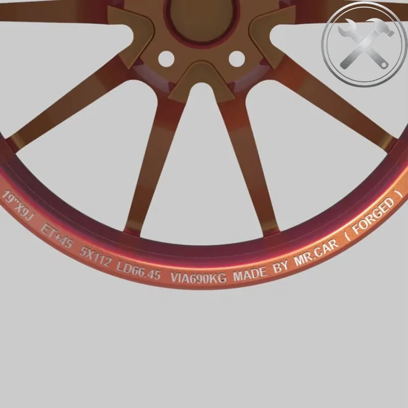 

Custom 18 19 Inch Red Forged Alloy Wheel Rims 5x114.3 Sport Modification Parts