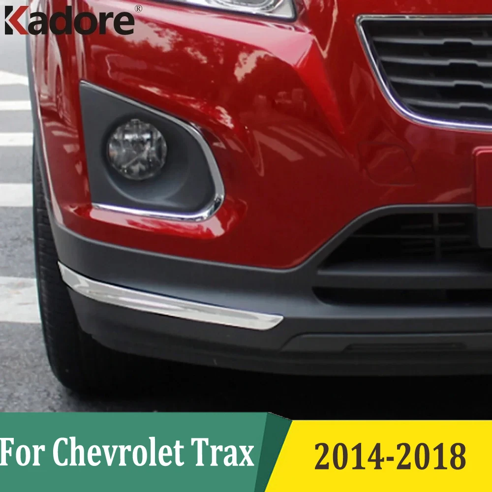 

For Chevrolet Trax 2014-2016 2017 2018 Chrome Front Rear Bumper Protector Trim Strip Cover Exterior Car Accessories